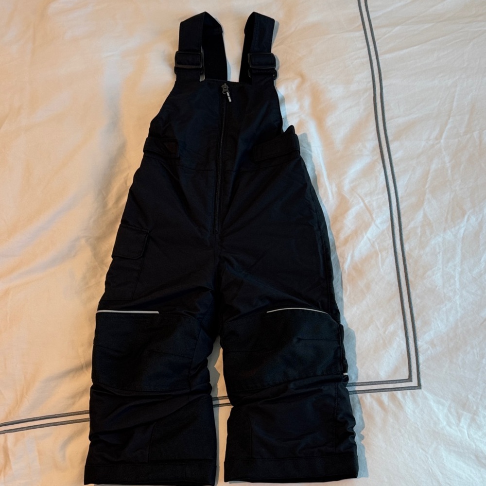 Children's Black snow bib insualated Overalls